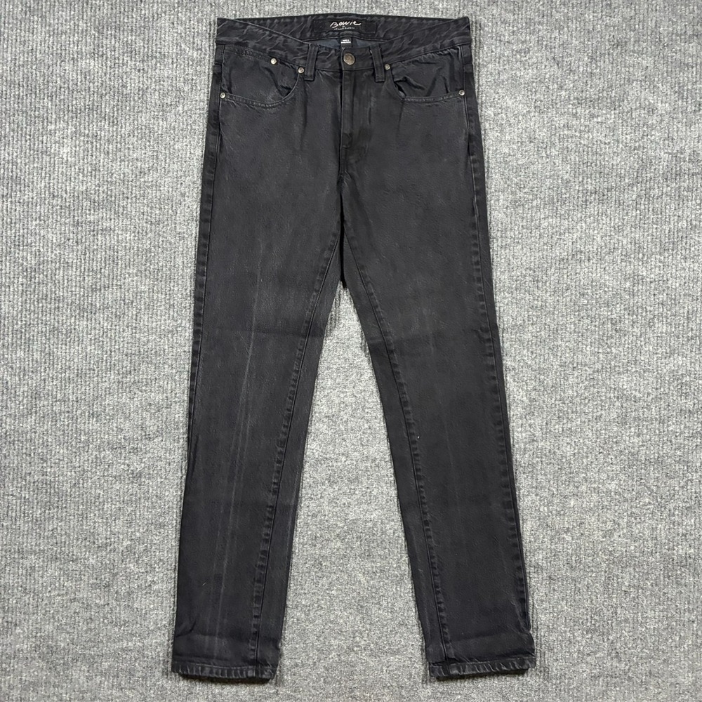 Bowie By Keanan Duffty Mens Black Jeans Size 32x34 Slim Straight Designer Denim